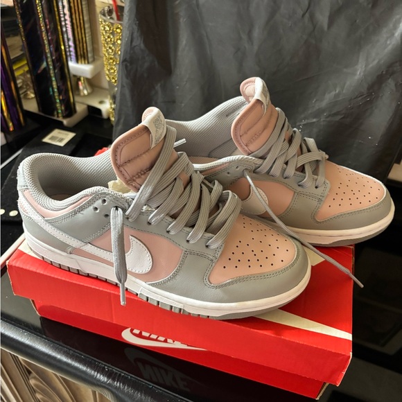 Nike Shoes - Nike Blush Pink and Light Gray Sneakers